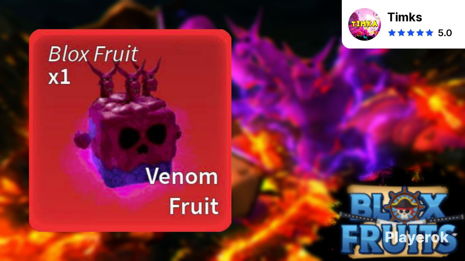Blox fruits ACCOUNT (DARKBLADE, PERM VENOM AND CONTROL, 2X VENOM, 1X CONTROL,  4 STORAGE)